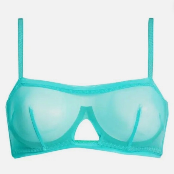 Free People -We are HAH- Wired Bra in Teal Adjustable back - Picture 1 of 6